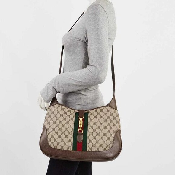Balenciaga x Gucci Beige/Ebony Coated Canvas/Leather The Hacker Project 1961 ... - Picture 2 of 11